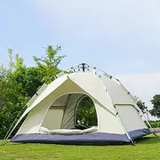 4 Person Portable Camping Tent with Mesh Windows, Instant Popup Up Waterproof Family Camping Tent, Portable Windproof Dome Tent for Camping & Hiking, Backpacking