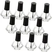 BIUDECO 10pcs Empty Nail Polish Bottle Travel Nail Polish Bottles Nail Beauty Tool Nail Beauty Supplies Nail Varnish Bottles Small Bottle Nail Polish Brush Nail Bottle Nail Gel Container