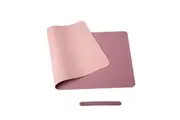 Pink 90cm*45cm Dual Side Office Desk Pad Waterproof PU Leather Computer Mouse Pad