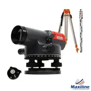 Maxiline AT32 Automatic 32X Magnification Dumpy Level + Tripod Staff