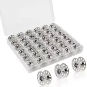 36Pcs Metal Bobbins with Bobbin Case Sewing Machine Bobbins for Craft Sewing ...