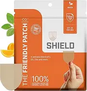 The Friendly Patch Shield Immunity Support Patch | Wearable Immune Boosters for Adults with Vitamin D3, C and Zinc | 28 Immunity Boost Patches
