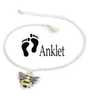 Bee Charm Anklet for Women