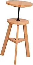 Perfk Wooden Drafting Stool Artist Stool Wood Chair, Breakfast Chair Adjustable Height Office Studio Stool for Adults, Home Outdoor