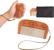 Labor Comb Set, Wooden Engraved Birthing Comb for Labor Childbirth Hair Comb with Storage Bag & Lanyard Pregnancy Comb Labor and Delivery Essentials Gifts for Women