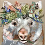 Lilli Rock Wombat Trivet Dolomite Stone/Cork Sqr Heat Resistant Pad 20x20cm