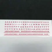Champ Decals HO Scale: Alphabet and Numerals - Railroad Roman - 5/64" - Red