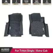 AUSGO 5D TPE Floor Mats for Mitsubishi Triton MQ MR Single / Extra Cab 2015-2024 (for: Mitsubishi)