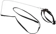 BESPORTBLE Reptile Leash Reflective Dog Leash Dog Training Leash Lizard Leash Hamster Harness Faux Leash Slip Dog Leash Small Dog Harness Turtle Training Leash with Bell Large Dog Leash Black