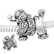 Poodle Dog Charm for European Snake Chain Charm Bracelet
