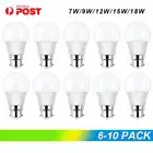 6X/10X LED Bulb E27/B22 7W-18W Globe Light Cool/Warm White Indoor AC175-265V