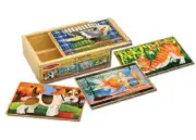 Melissa & Doug Wooden Jigsaw Puzzle 4 x 12 Pieces In A Box - Pets