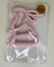 Silicone Bunny Teether / Baby Teething Toy, Chew Toy, Pink