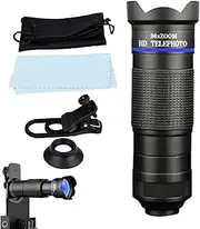 Monocular Telescope for Smartphone - Multi-Functional Monocular-Telescope High Powered - 4K Resolution Multi-Functional Lens with Mobile Phone Clip for Bird Watching Hiking Camping