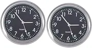 ULTECHNOVO 2pcs Car Clock Automotive Clock Dashboard Clock Luminous Quartz Clock Luminous Car Vent Clocks Adhesive Clock Car Mounted Clock Luminous Clock Luminous Adhesive Black Glass