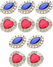 Ipetboom Pcs Women's Manicure Gems Acrylic Heart Nail Charms Nail Art Supplies Decors