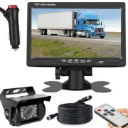 7" Truck Caravan RVs Monitor Heavy Duty 4Pin CCD Rear View Reverisng Camera Kit