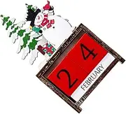 MOBUTOFU 1 Set Christmas Calendar Desktop Calendar Countdown Calendar Block Christmas Table Decoration Xmas Decoration Countdown Calendar Decor Festive Holiday Decoration Xmas