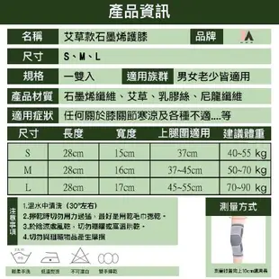 【XA】艾草款石墨烯護膝SMXHX一雙入(遠紅外線/老寒腿/膝蓋熱敷/髕骨不適/艾草護具/膝蓋支撐/關節支撐/特降)