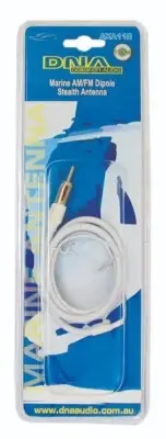 DNA MARINE AM/FM DIPOLE STEALTH ANTENNA RUSTPROOF BOAT RADIO AUDIO STEREO AXA110