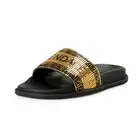 FENDI X VERSACE Fendace Men's Metalmesh Logo Pool Slide Flip Flops Shoes