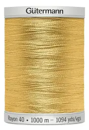 Gutermann Rayon 40 #1167 MAIZE YELLOW, 1000m Machine Embroidery Thread