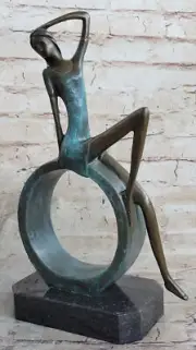 Modernist Ballet Dancer Bronze Sculpture lost Wax Method Figurine Figure