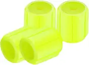 Mqetly 4X Car Tire Valve, Fluorescent Dustproof Tire for Vehicles, Yellow