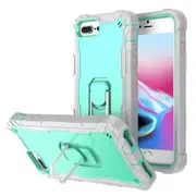 MCC Stylish Shockproof iPhone 6+ 6s+ Plus Case Cover Apple Heavy Duty [Grey+Light Blue]