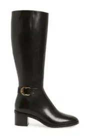 NIB Tory Burch MARSDEN 50MM BOOT BOOTS Perfect Black Wide Calf - 6 7