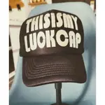 #★黑色潮流帽子 嘻哈帽 設計款英文字母THIS IS MY LUCK CAP