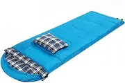 Camping Sleeping Bags Cotton Flannel Sleeping Bags with Pillow, Winter Type Backpacking Portable Compression Sack Camping Sleeping Bag