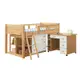 Boden-威森3.5尺單人多功能雙層/高層床組(床架+三斗櫃+開放櫃+活動式書桌)