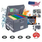 Premium Fireproof Document Box with Zipper Lock & Water-Resistant Features