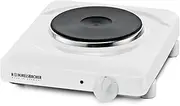 Rommelsbacher Single Hotplate THS 1090 - Made in Germany, 1 Cast Heating Plate 145 mm Diameter, Fire-Enamelled Housing, 7-Stroke Switch, Power-Controlled Control, Overheating Protection, 1000 Watt,