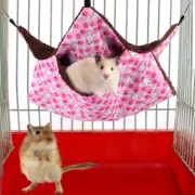 Pink Rabbit Double Layer Interlayer Warm Hammock Hanging Bed House Sleepi