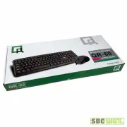 QR-60 Wired Black Standard Keyboard with Optical Mouse