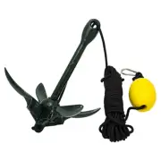 Green Folding Grapnel Anchor Kit 1.5 lbs for PWC/Kayaks/Jet Skis/Dinghys/Canoe