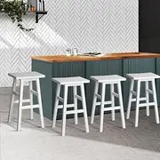 Artiss Bar Stools Stool Set of 4 AKitchen Swivel Counter Barstools Dining Chair Chairs White in 66cm Seat Height Floor for Home Bar Dining Room Cafe Outdoor Indoor