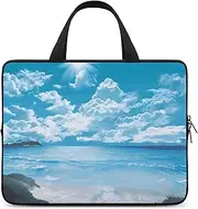 Laptop Case Sleeve Shockproof Computer Carrying Bag Tropical Seascape Laptop Bag Tote Lightweight Notebook Case Cover Traveling Briefcase Handle Bags for Travel Business 17inch