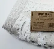 World Market Alexandra Linen Flower Hand Towel 90% Cotton 10% Linen 19x28 Inches