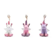 AUSTRALIAN SHEPHERD® Cute Plush Unicorn Keyring - Pink / One Size