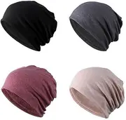 [Generic] 4 Pieces Winter Beanie Hats for Women Soft Warm Knitted Skull Beanies Cap Beanie for Ladies