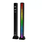 2Pcs Rechargeable APP Sound Control Light RGB 32LED Pickup Lamp Bar(Black)