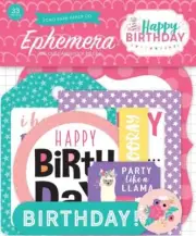 ECHO PARK "HAPPY BIRTHDAY" GIRL EPHEMERA DIE CUT PIECES PARTY SCRAPJACK'S PLACE
