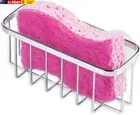 Gia Sink Caddy, Stainless Steel Dish Sponge Holder, Essential Kitchen Sink Organ