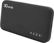 5G Portable WiFi 6 Hotspot with SIM Card Slot for Home, Travel Use Supporting 16 Devices 6100mAh Battery, Portable WiFi Router, WiFi Travel Router, Mobile Hotspot with Battery
