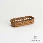 CORTEX 編織籃 仿籐籃 中空長型 W29 卡其色