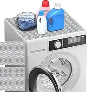 2Pcs Washer and Dryer Covers, 60×65cmDiatomite Washer Top Protector, Anti Slip Washing Machine Cover, Dryer Top Protector Mat Washer Dryer Countertop for Laundry (Gray)
