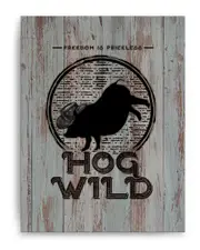 Ready2HangArt Hog Wild Wrapped Canvas Wall Art by Olivia Rose